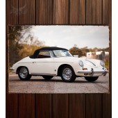Металлическая табличка Porsche 356B 1600 T-5 Super 90 Roadster